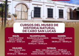 Invita a inscribirse en los cursos gratuitos del Museo de Historia Natural de CSL y plaza pública Amelia Wilkes