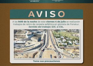 AVISO TRABAJOS GLORIETA FONATUR