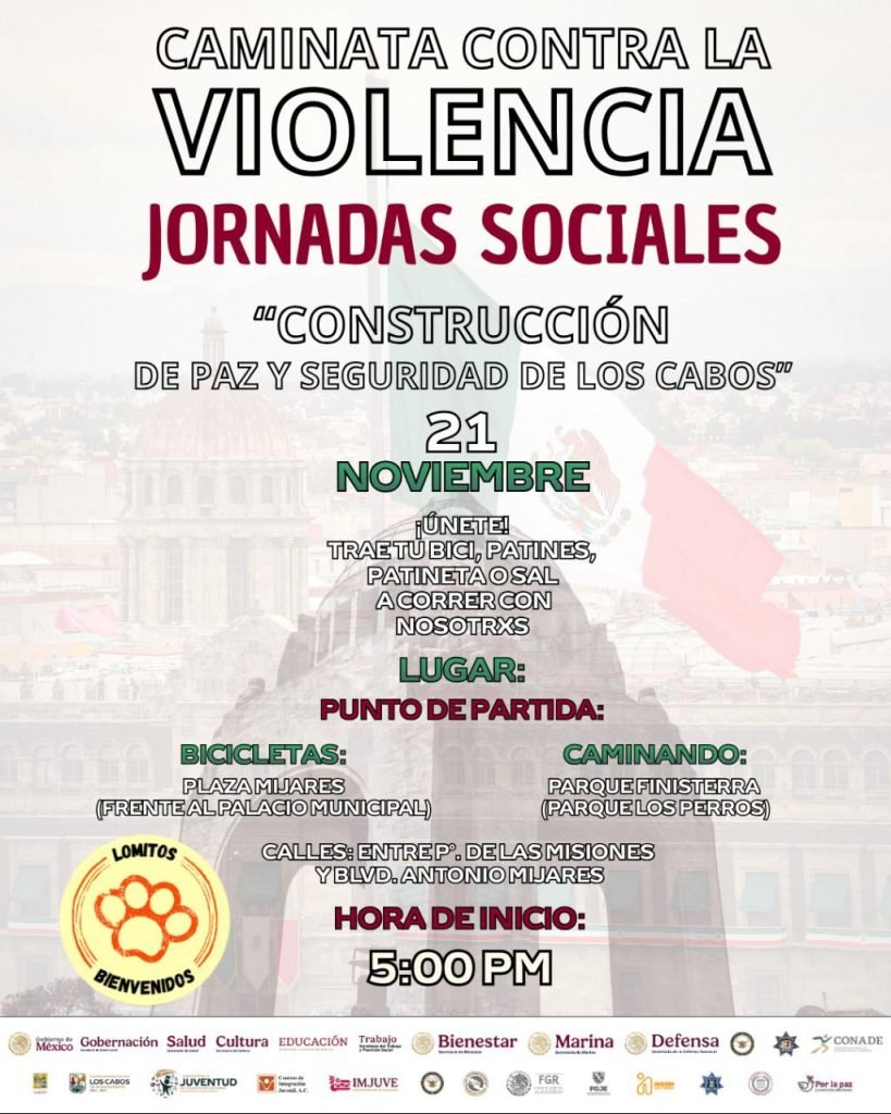 CONVOCATORIA CAMINATA CONTRA LA VIOLENCIA SJC