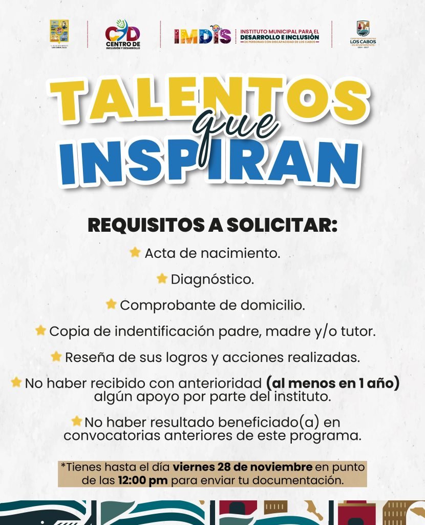 IMDIS CONVOCATORIA TALENTOS QUE INSPIRAN 1