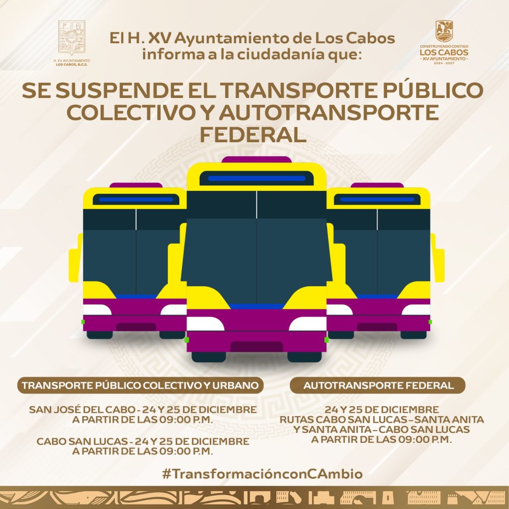 HORARIOS TRANSPORTE PÚBLICO PERIODO DECEMBRINO