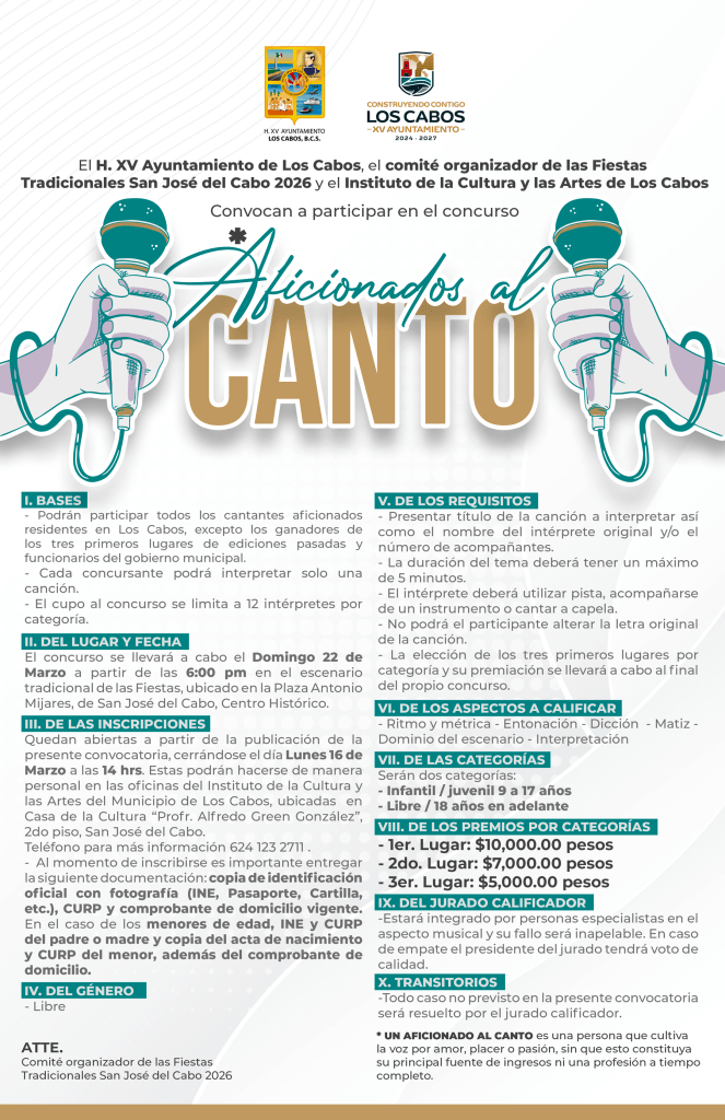 ICA CONCURSO AFICIONADOS AL CANTO 2026